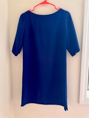 French Connection Navy Textured Shift Dress